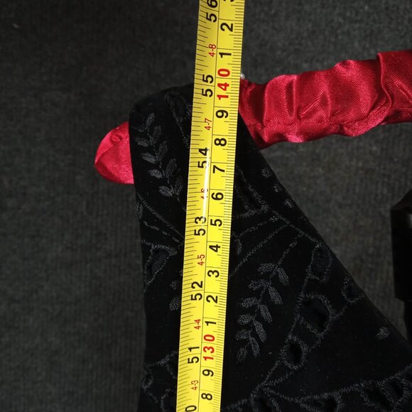 1950's Black Rayon Velvet Bodice Dingle Ball Dress by Best & Co, 5th Ave - Picture 10 of 10